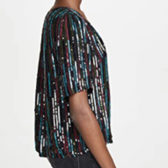 Retail $349 Graham & Spencer MYTHERESA Nikky Sequin Top NWT - Picture 5 of 14
